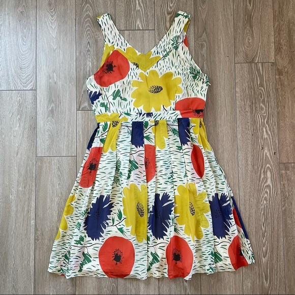 Anthropologie | ‘Girls From Savoy’ Silk Poppy Print Dress - Picture 6 of 12